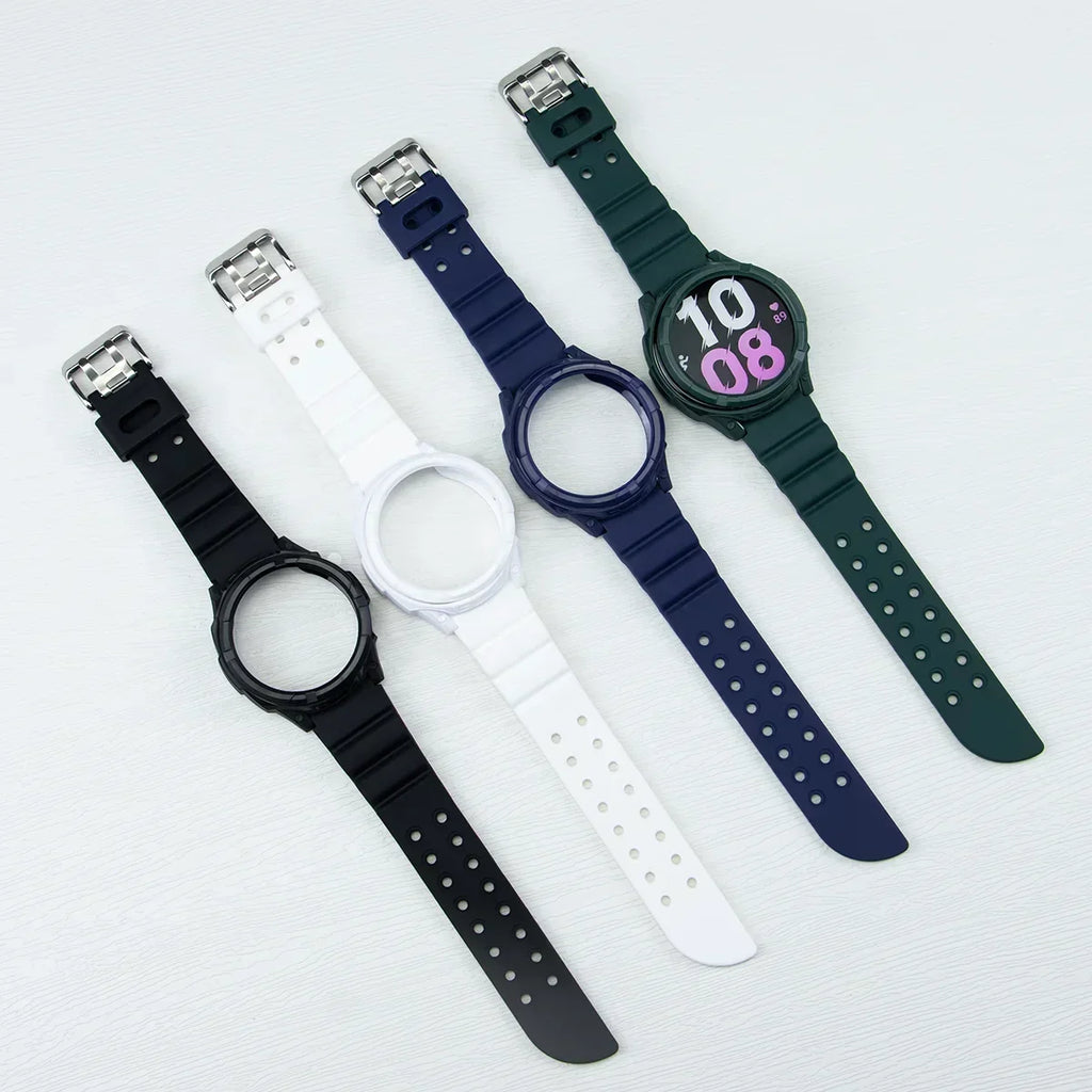 Silicone Strap+Case for Samsung Galaxy Watch 6 Classic 43mm 47mm Sport Loop Band Screen Protective Cover for SAMSUNG 6Classic