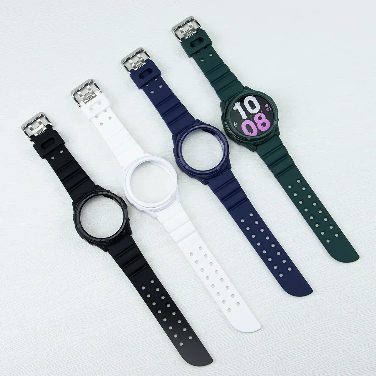 Silicone Strap+Case for Samsung Galaxy Watch 6 Classic 43mm 47mm Sport Loop Band Screen Protective Cover for SAMSUNG 6Classic