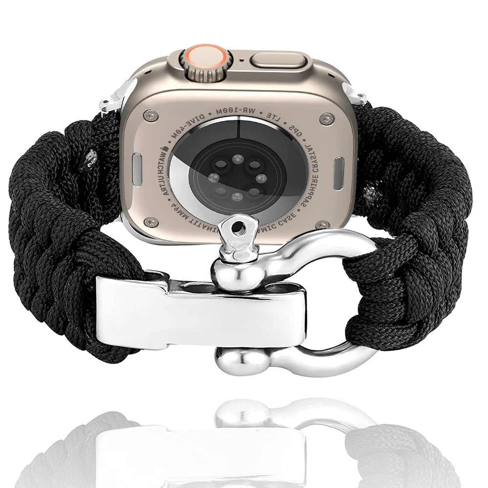 Savior Survival Rope band for Apple Watch Ultra 2 band 49mm 42mm 44mm 45mm Outdoor Nylon band Apple Watch SE 9 8 7 6 5 40mm 41mm
