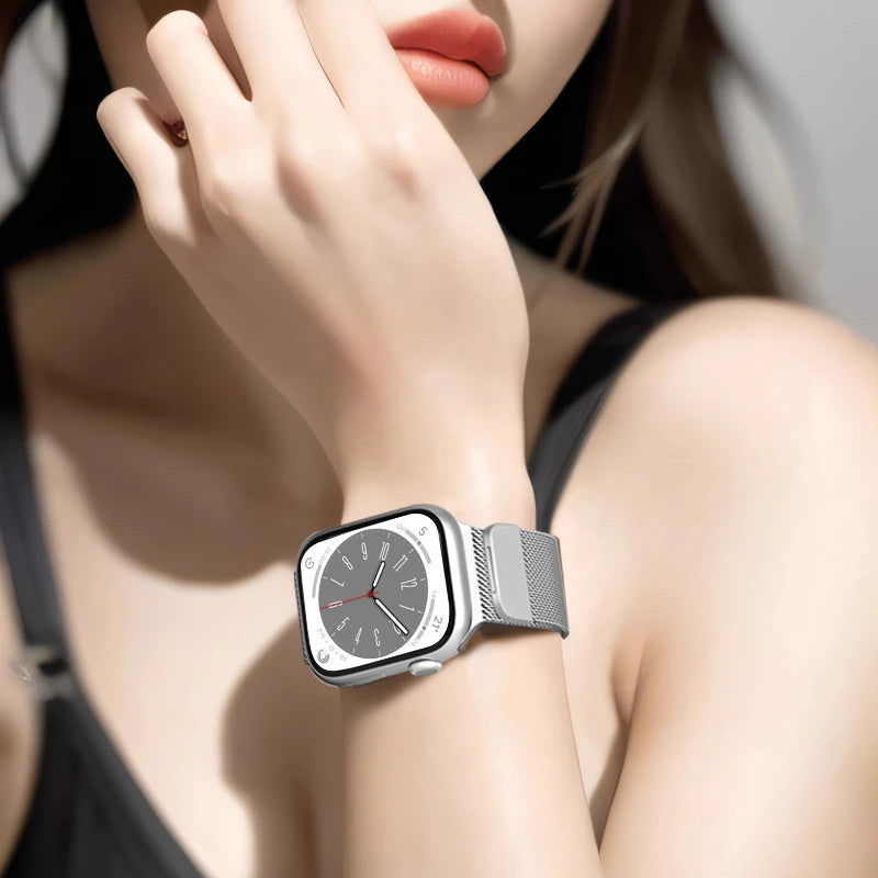 Magnetic Milanese band For Apple Watch 11 10 9 8 7 46mm 42mm 45mm 41mm Ultra 3 2 49mm band Apple Watch 6 5 4 SE3 44mm 40mm Band