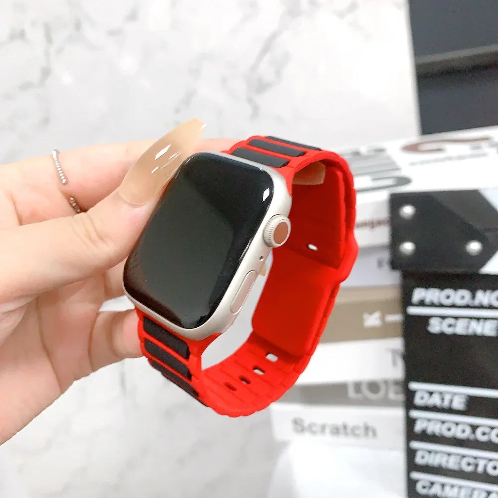Silicone band for Apple Watch 10 band 46mm 45mm 44mm 49mm 42mm 40mm 38mm correa band Apple Watch Series 9 8 7 6 5 SE Ultra 2 band