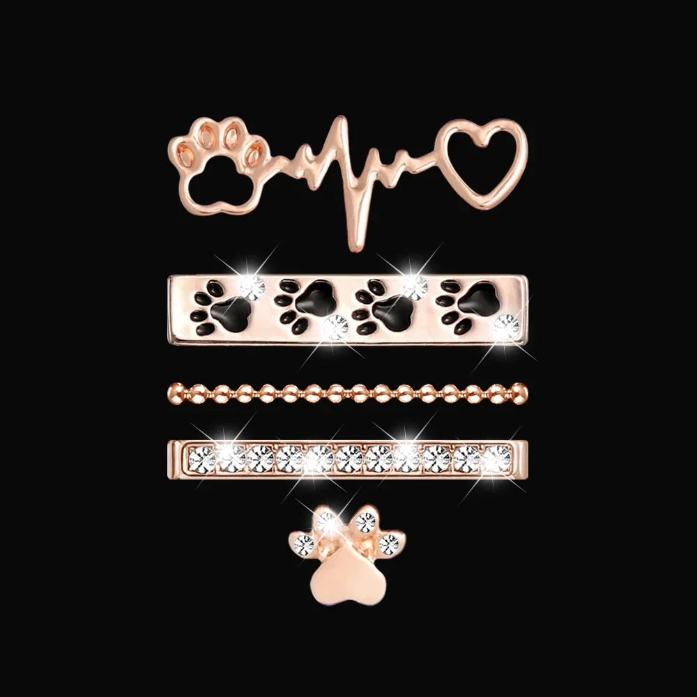 5pcs Decoration Ring For Apple Watch band Series 10 8 7 9 6 Diamond Jewelry Charms for Samsung Huawei Silicone band accessories