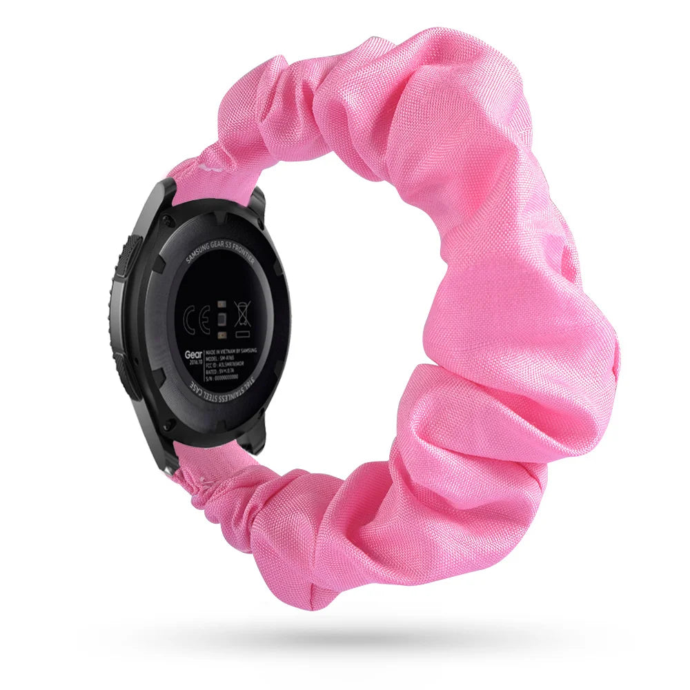 Scrunchie Strap For Samsung Galaxy watch 7/4/5/6 pro 45mm classic 47mm 43mm SOLO LOOP belt correa bracelet HUAWEI GT 2 2e 3 band