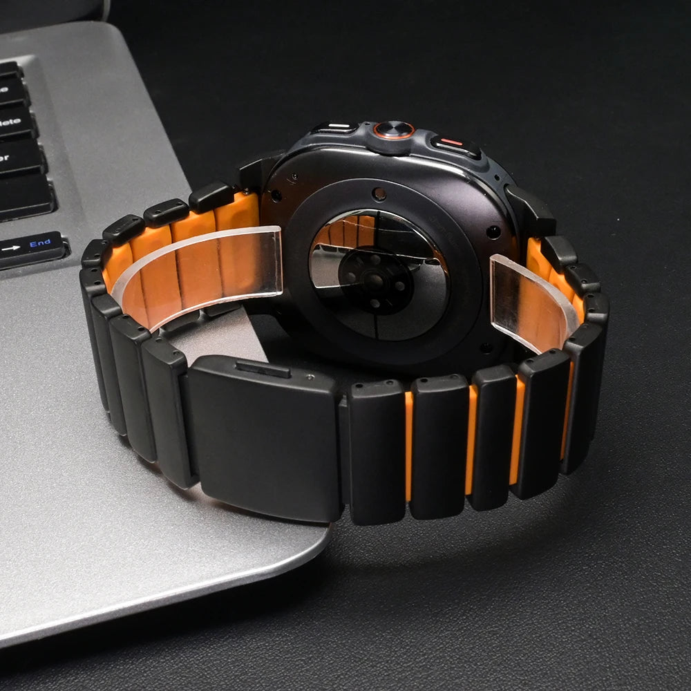 Titanium Watchband for Samsung Galaxy Watch Ultra 2025 47mm Luxury Rubber Strap for GALAXY WATCH ULTRA 47mm 2024 Men Metal Band