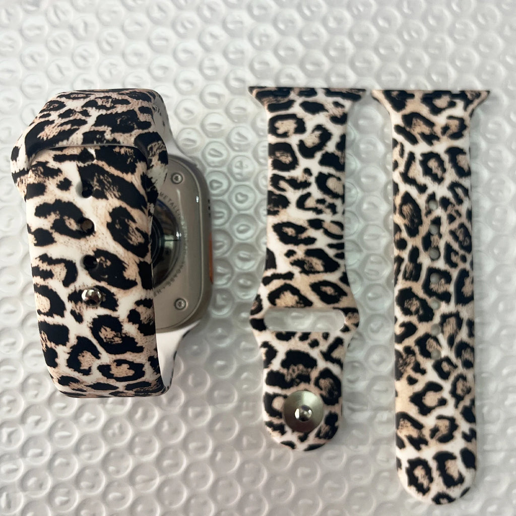 Silicone band For Apple Watch Ultra band 49mm 46mm 45mm 44mm Zebra pattern correa band Apple Watch Series 11 10 9 8 7 Watchbands