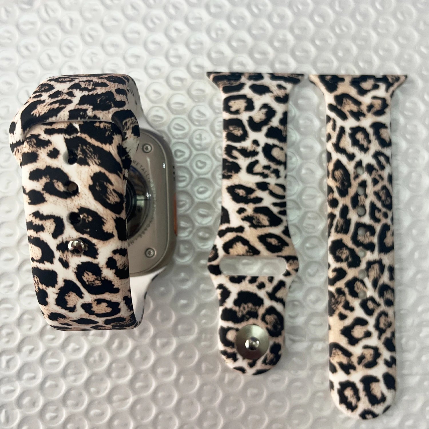 Silicone band For Apple Watch Ultra band 49mm 46mm 45mm 44mm Zebra pattern correa band Apple Watch Series 11 10 9 8 7 Watchbands