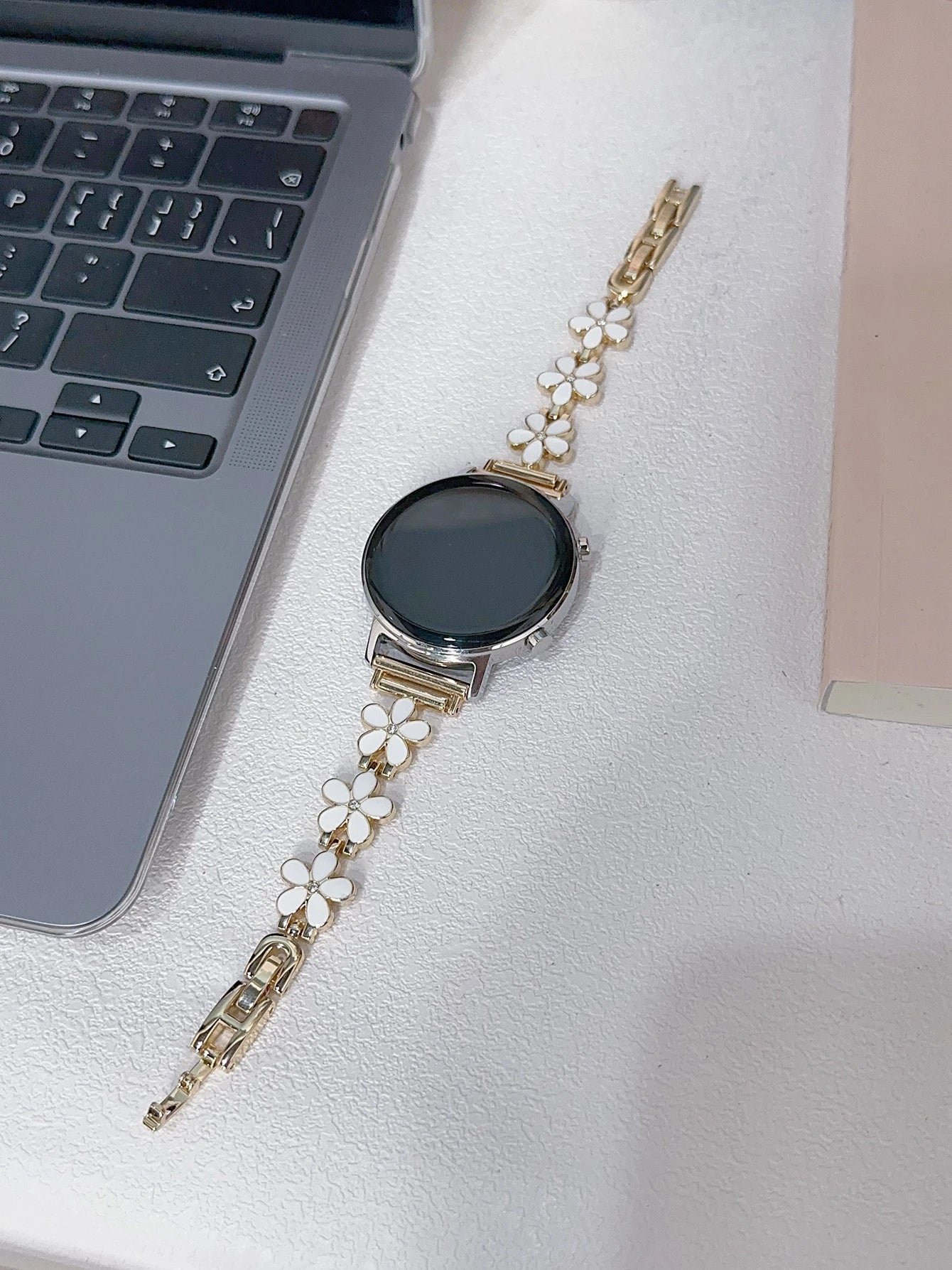 New 20mm 22mm 18mm Flower bracelet Link Strap For Samsung Galaxy Watch 7 FE 5 Pro 4 6 classic band 44mm 40mm sport correa loop