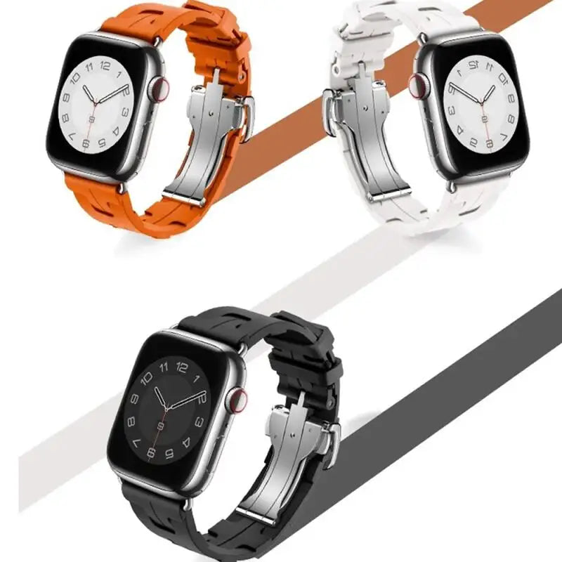 Kilim Single Tour band For Apple Watch band 45mm 44mm 41mm 38mm Folding Buckle Silicone band Apple Watch 10 46mm 42mm Ultra 2 49mm