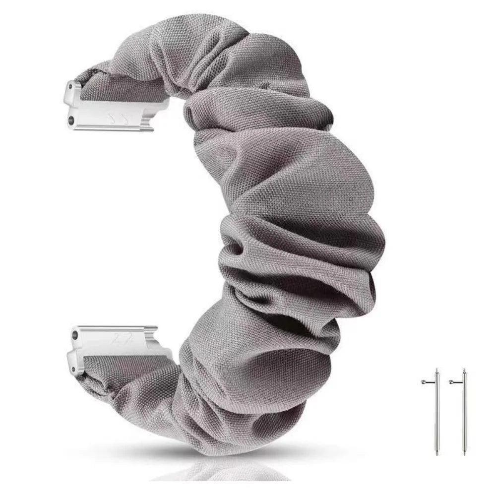 20mm 22mm Nylon Strap for Samsung Galaxy Watch 4/5/6 44mm 40mm/Classic/Active 2 Scrunchies Elastic Bracelet for Huawei GT2/4 Pro