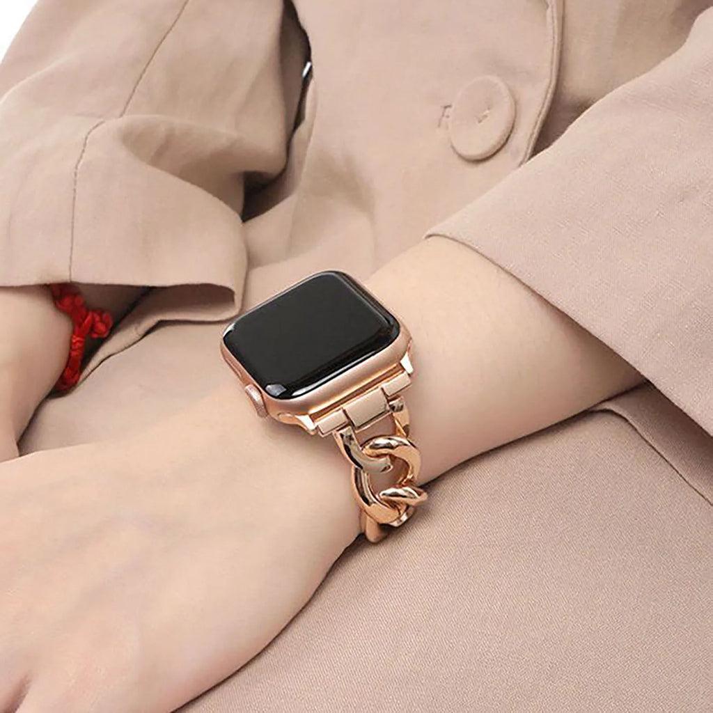 For Apple Watch band 49mm 46mm 45mm 44mm 42mm 41mm 40mm Fashion Chain Women band Apple Watch Ultra 2 SE 10 9 8 7 6 5 4 3 band