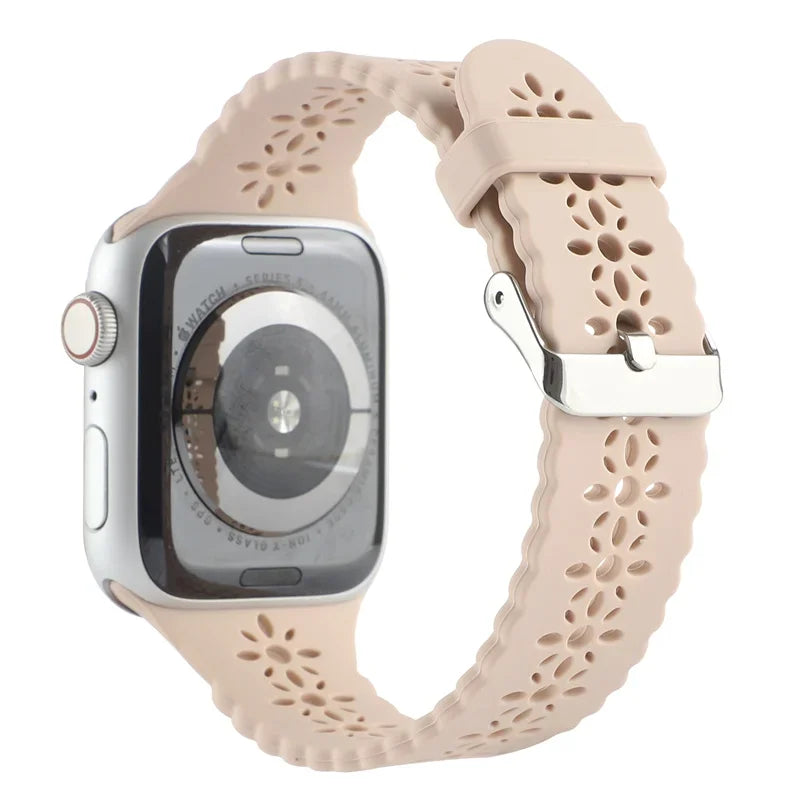 Silicone band For Apple Watch 44mm 40mm 38mm 42mm Ultra 2 49mm Sport band Apple Watch Series 9 7 8 6 SE 5 4 3 41mm 45mm band