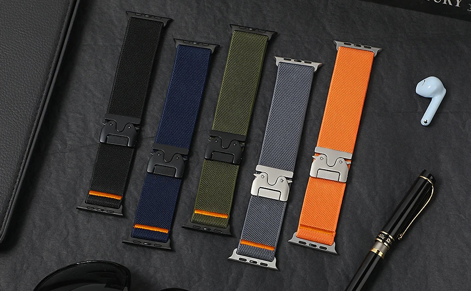 Parachute band For Apple Watch 10 band 40mm 44mm 46mm 49mm 45mm 41mm Nylon bands Apple Watch correa Series 11 9 8 7 SE Ultra 2 3