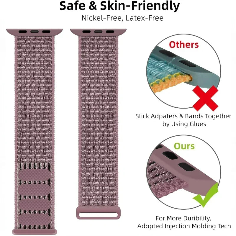 Nylon band For Apple Watch 11 10 9 8 7 45mm 41mm 42mm 46mm Ultra 3 2 1 49mm Adjustable band Apple Watch 6 5 4 SE3 44mm 40mm band