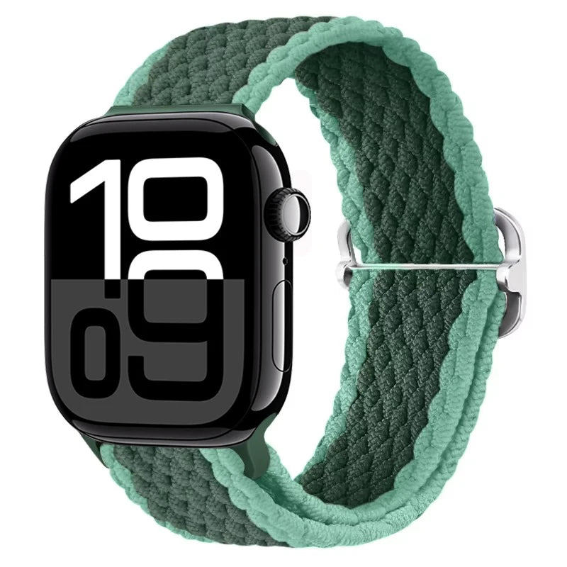 Braided Nylon band For Apple Watch Ultra 49mm 46mm 45mm 44mm 42mm 41mm 40mm Elastic band Apple Watch 11 10 9 8 7 SE 4 5 6 Belt