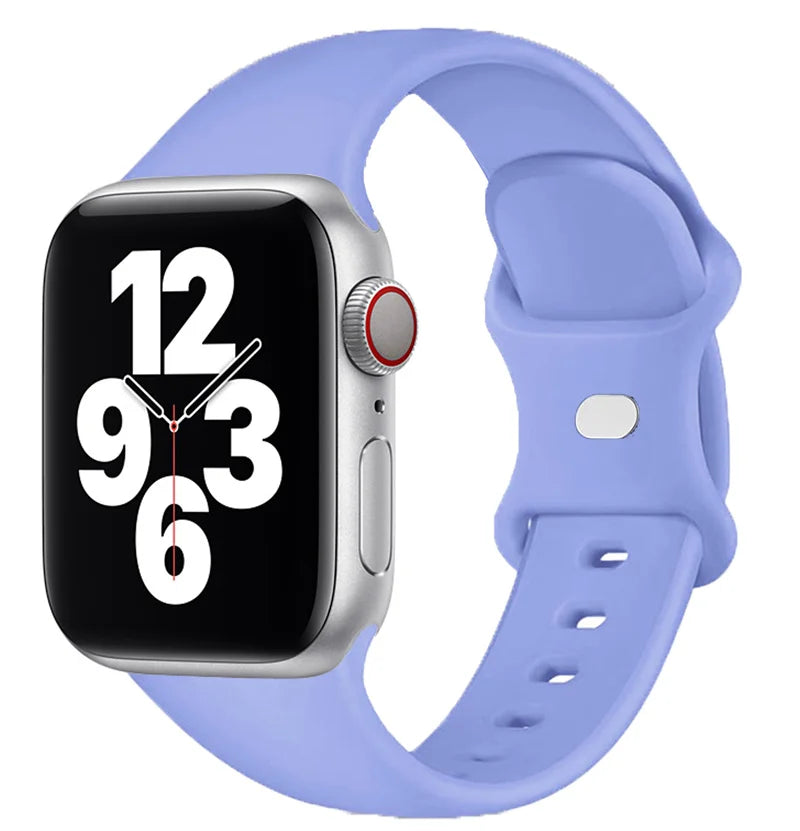 Silicone band For Apple Watch band 40mm 44mm 49mm 45mm 41mm 38mm 42mm 44mm correa band Apple Watch Series 9 8 7 6 3 SE Ultra 2
