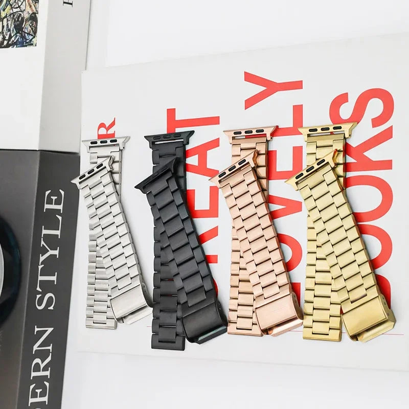 Stainless Steel band For Apple Watch band 45mm 41mm 42mm 46mm 40mm 44mm Ultra 49mm band For Apple Watch Series 10 9 8 7 6 5 SE 4