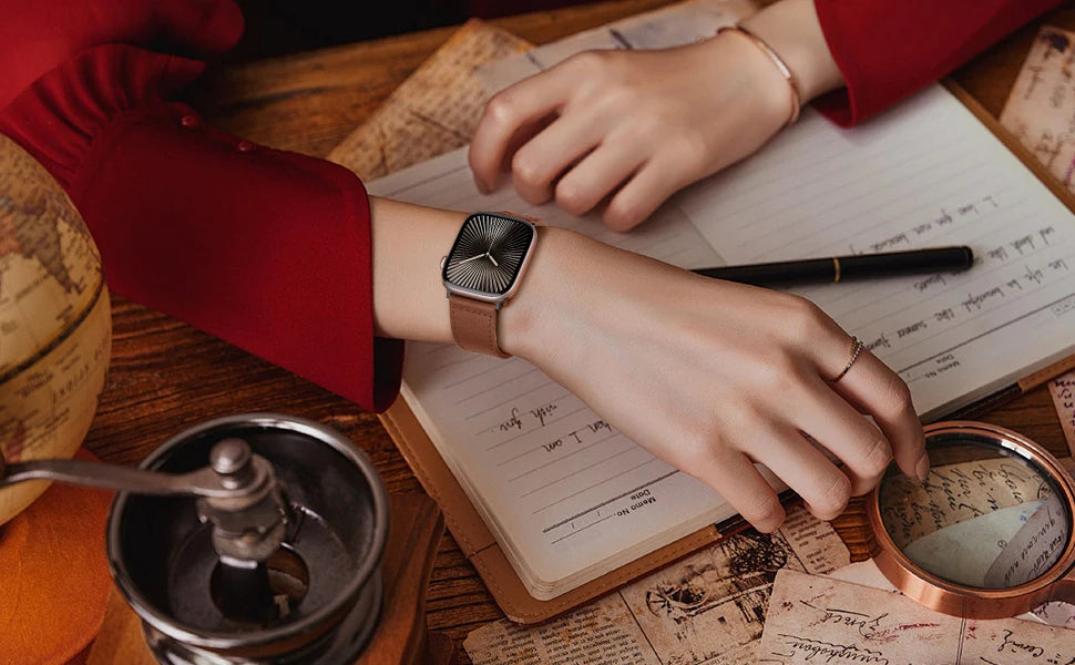 Leather band for Apple Watch band 44mm 46mm 40mm 45mm 49mm 42mm 41mm 38mm Sport band Apple Watch Series 10 9 7 8 6 5 SE Ultra 2