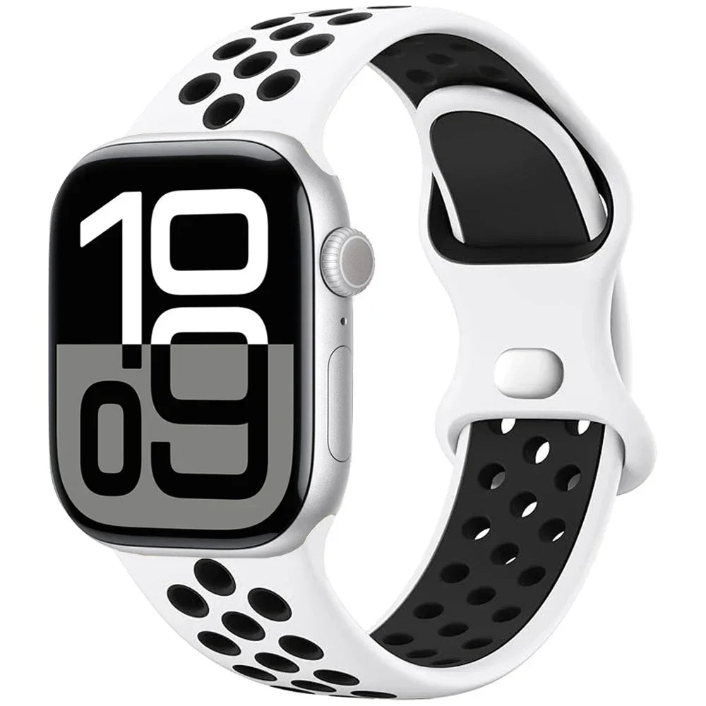 Silicone band for Apple Watch Series 11 10 46mm 42mm Sport band Apple Watch 9 8 7 6 5 SE 4 Ultra 3 2 49mm 45mm 44mm 40mm 41mm Band