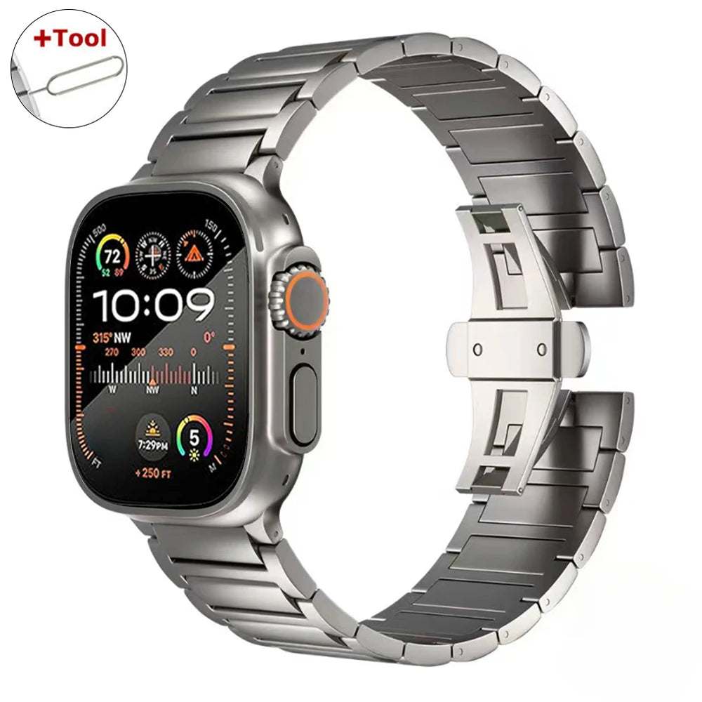 Titanium band for Apple Watch Ultra 3 2 1 49mm metal band for Apple Watch 11 46mm 10 9 8 7 45mm 6 5 4 SE 3 44mm SE 2 SE Men band