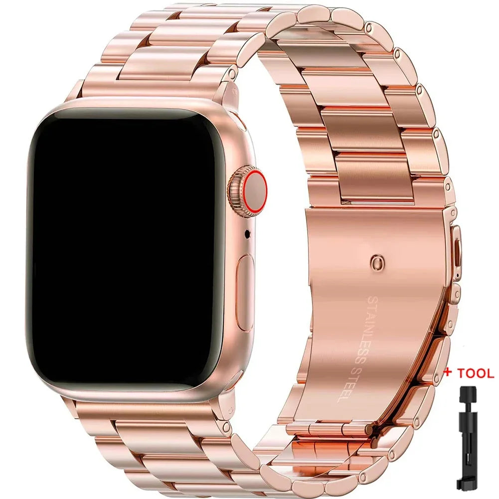 Metal Stainless Steel band for Apple Watch band Ultra 3 2 49mm 46mm 42mm 45mm 44mm 41mm band Apple Watch Series 11 10 9 8 7 6 SE 5 4