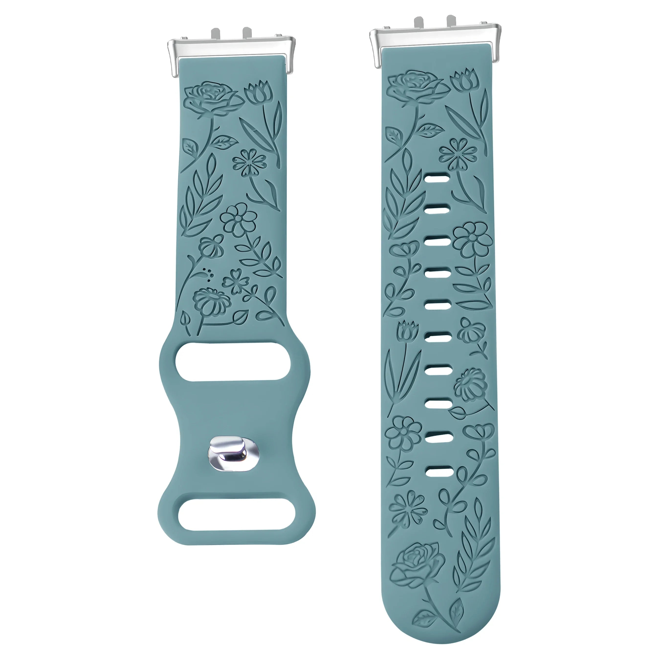 Prints Design Strap for Samsung Galaxy Fit 3 Watch Band Silicone Engraving Bracelet for Samsung Galaxy Fit 3 Floral Wristband