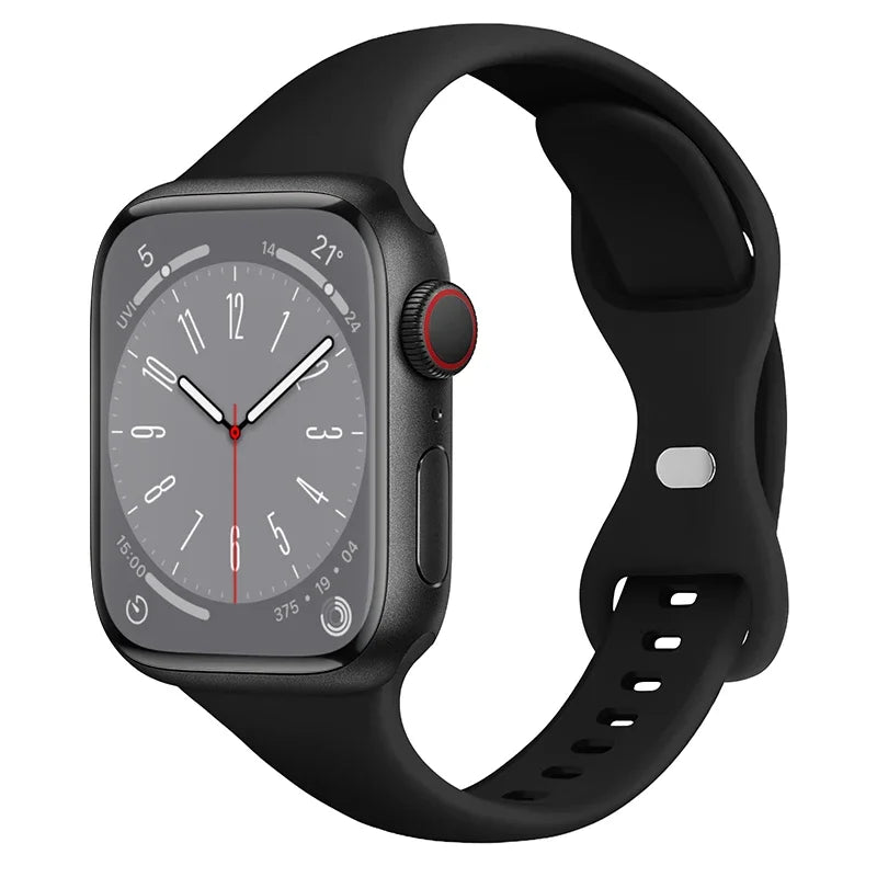 Slim Silicone band for Apple Watch band 44mm 40mm 41mm 45mm 38mm 42mm 49mm 46mm Apple Watch Series 10 9 8 7 SE 6 5 4 Woman band