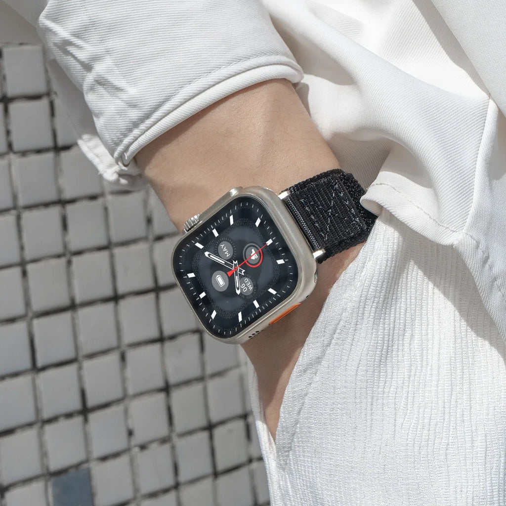 Sport Nylon band for Apple Watch band 45mm 44mm 40mm 41mm 42mm 46mm 49mm Nylon band Apple Watch Series 10 9 8 7 SE Ultra Correa