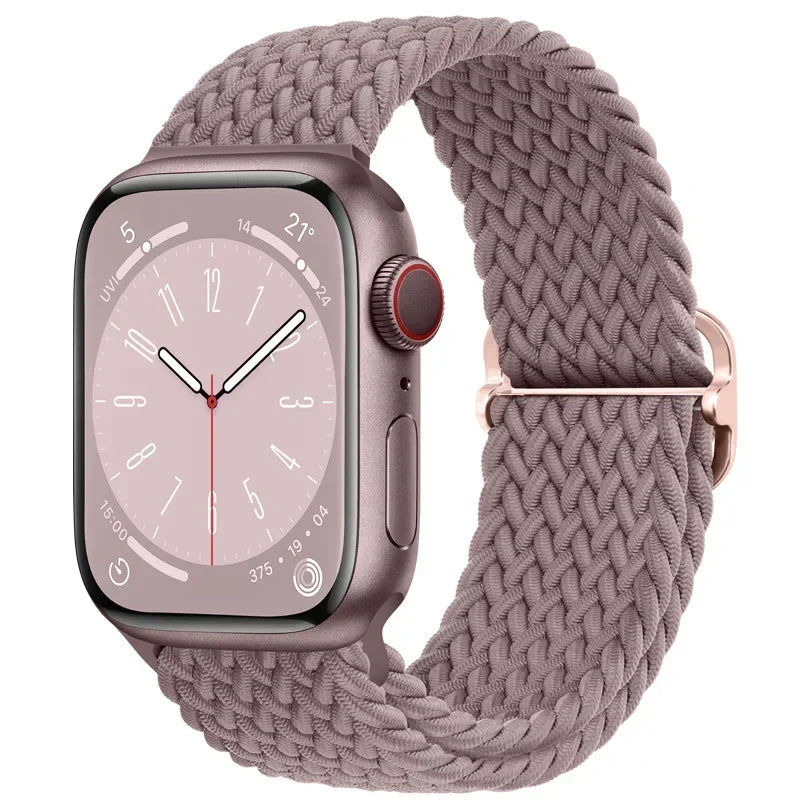 Braided Nylon band for Apple Watch band Ultra 2 49mm Series 10 46mm 42mm 44mm 40mm 41mm Adjustable band Apple Watch 9 8 7 6 SE 5 4