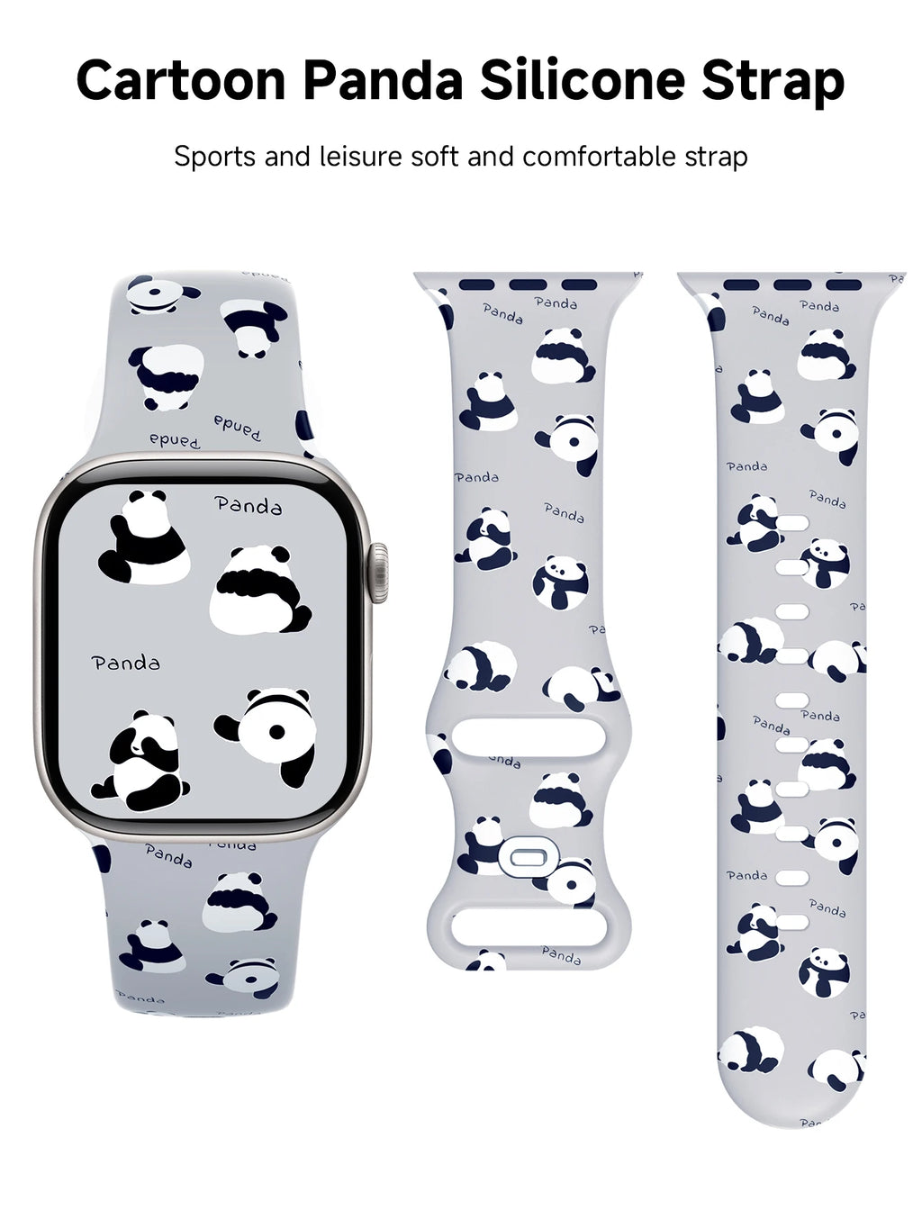 For Apple Watch 38mm 40mm 41mm 44mm 45mm Series 10 42mm 46mm 49mm Animal print silicone watchband for Apple Watch Series 10 9 8 7 6 5 4 3 2