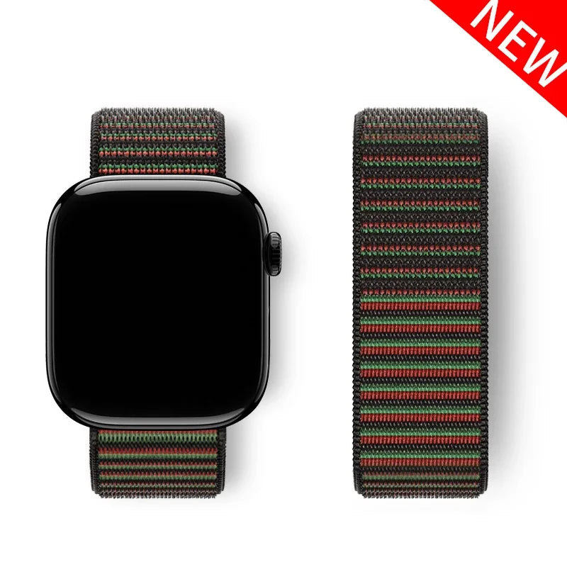 Nylon Loop For Apple Watch band 44mm 40mm 45mm 41mm 42mm 38mm 45mm sport band Apple Watch Series 9 8 7 SE 6 5 3 Ultra 2 49mm band