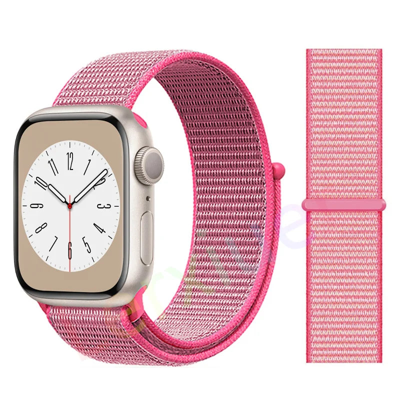 Nylon Loop band for Apple Watch band 46mm 44mm 40mm 42mm 45mm 41mm 49mm 44mm band Apple Watch Series Ultra 2 11 10 9 SE 7 6 5 4