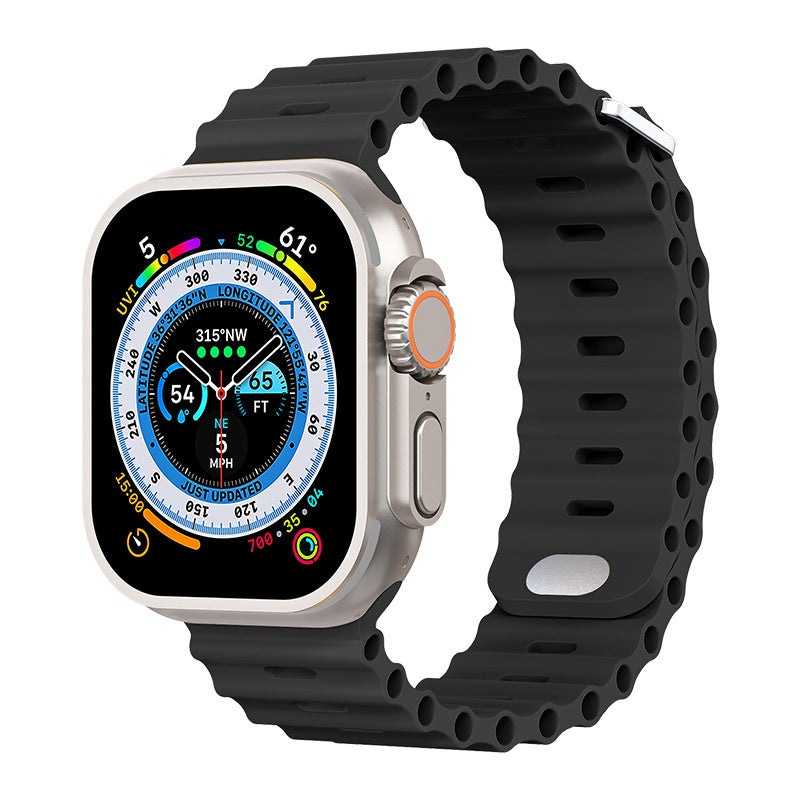 Ocean band for Apple Watch Ultra 3 2 band 49mm Series 45mm 41mm 46mm 42mm 40mm 44mm Silicone watch band Apple Watch 11 10 9 8 7 6 5 SE2
