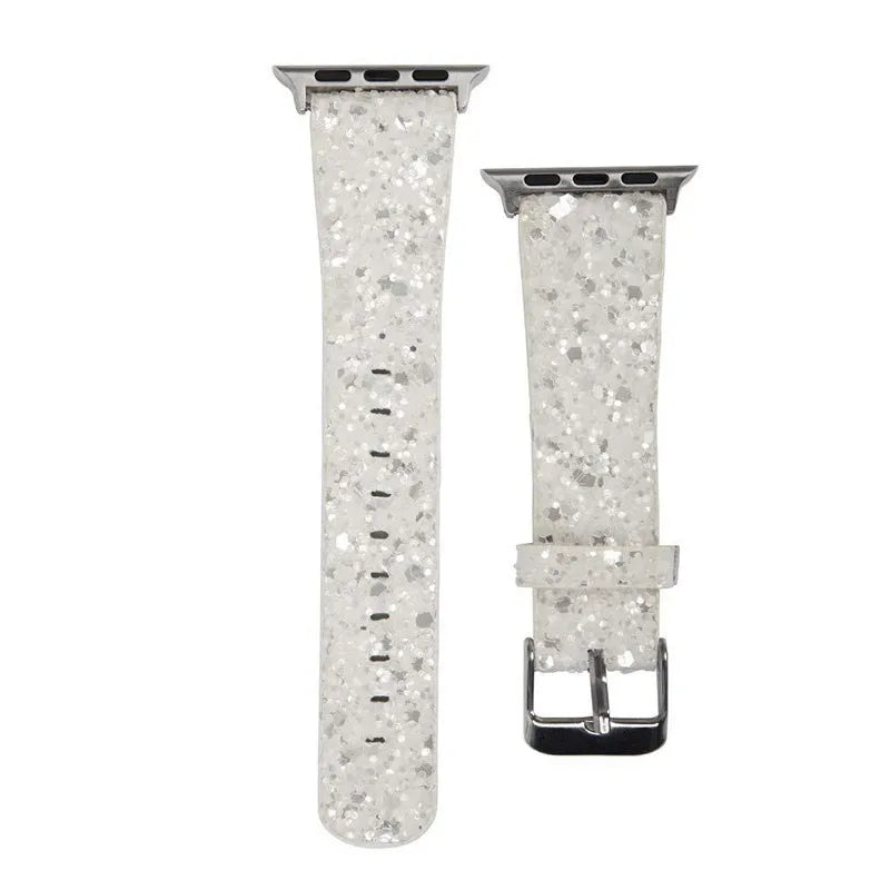 Leather band for Apple Watch band Ultra 49mm 38mm 40mm Women 42mm 44mm 41mm 45mm Glitter band i Watch Series 7 8 6 5 4 3 2