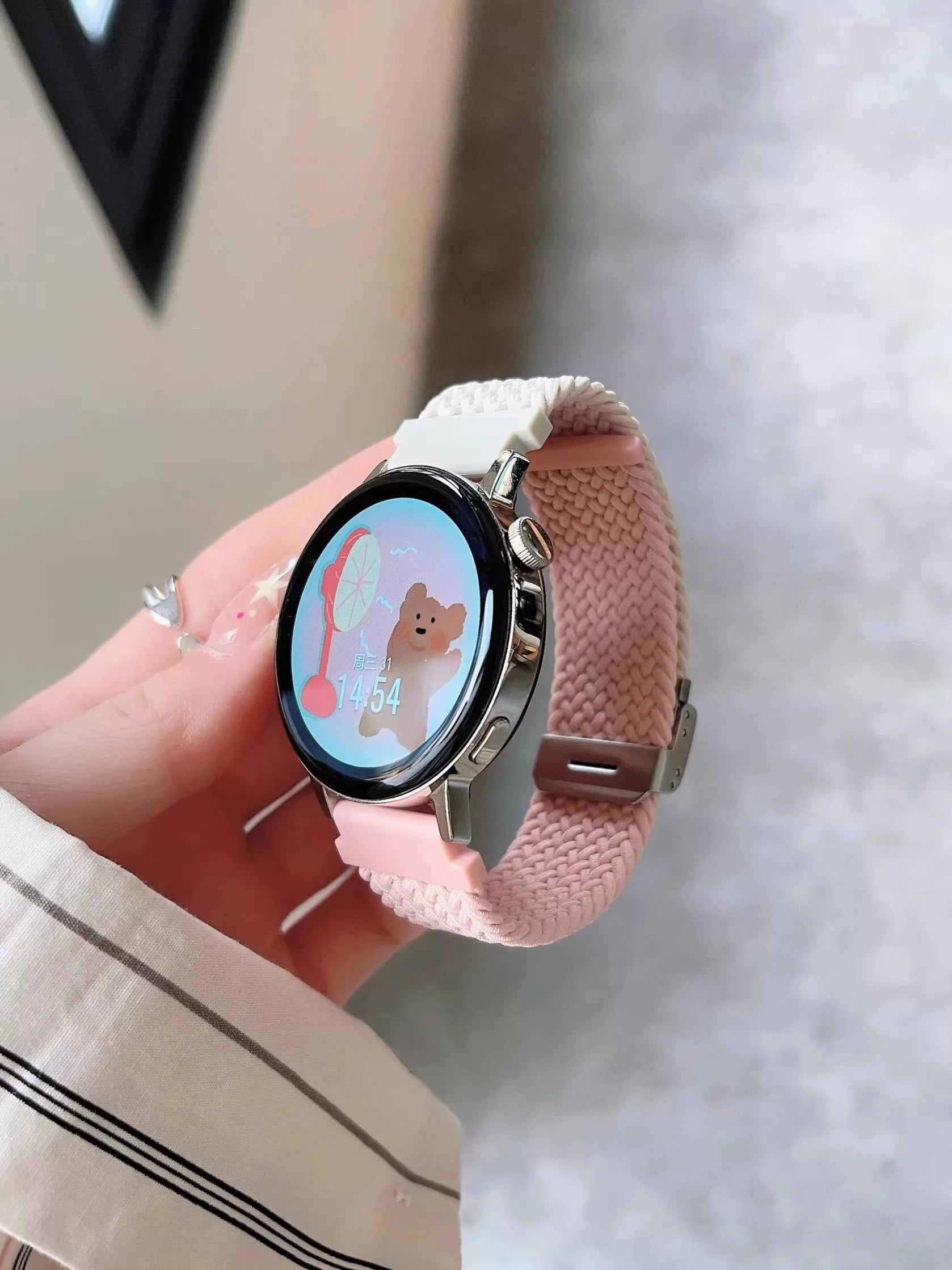 Band For Samsung Galaxy Watch 7 FE 5 Pro 4 6 classic 44mm 40mm Nylon Braided sport bracelet correa Galaxy Watch 7 Strap