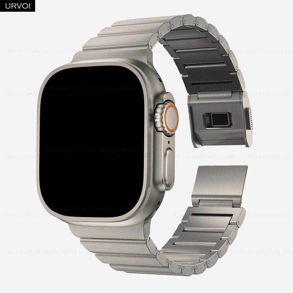 URVOI Titanium band for Apple Watch Ultra 3 2 Series 11 10 9 8 7 6 SE band for Apple Watch Magnet Closure accessories 46mm 49mm