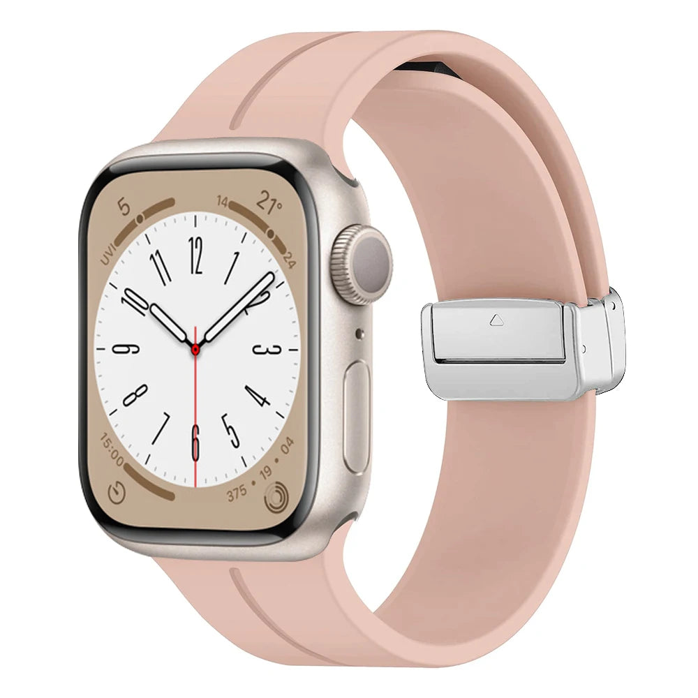 For Apple Watch band 45mm 41mm 49mm 44mm 42mm 46mm Magnetic Silicone band correa Apple Watch Series 10 9 8 7 SE 6 5 4 Ultra band
