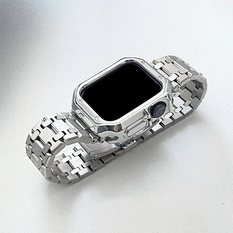 Luxury band for Apple Watch band 46mm 49mm 44mm 45mm 42mm 41mm Stainless Steel band For Apple Watch Ultra Series 10 9 8 7 6 5 SE