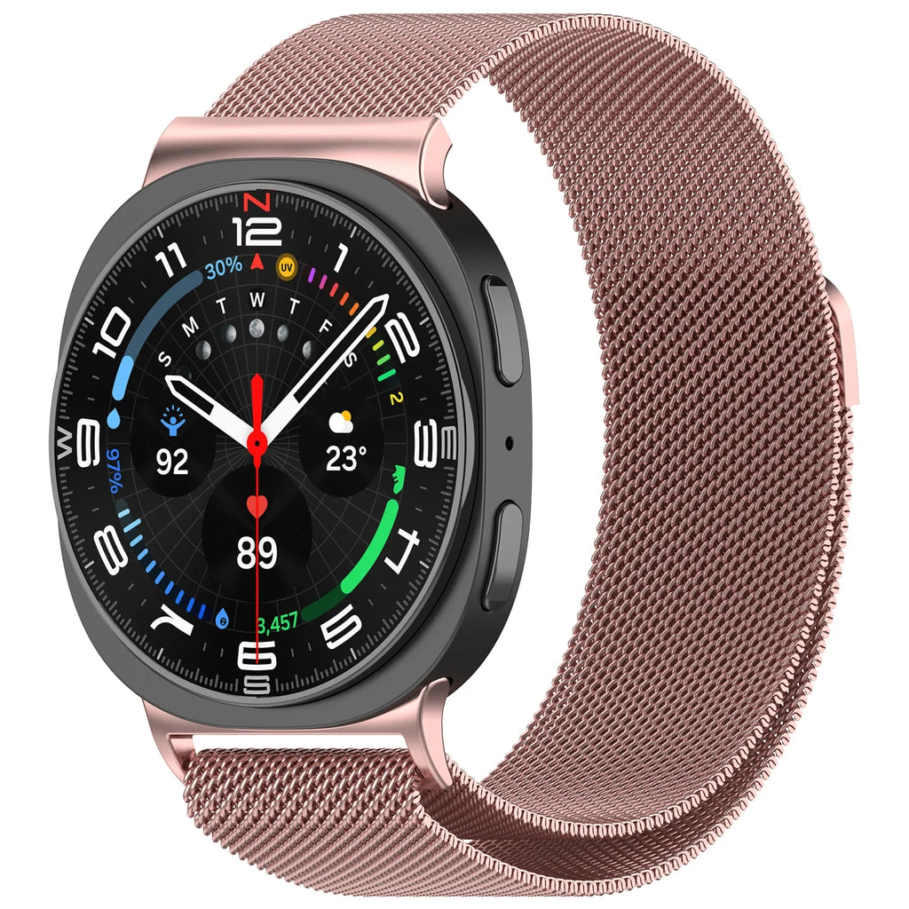 Milanese Magnetic Strap for Samsung Galaxy Watch 8 44mm 40mm Classic 46mm Metal Breathable Replaceable Galaxy Watch Ultra 47mm