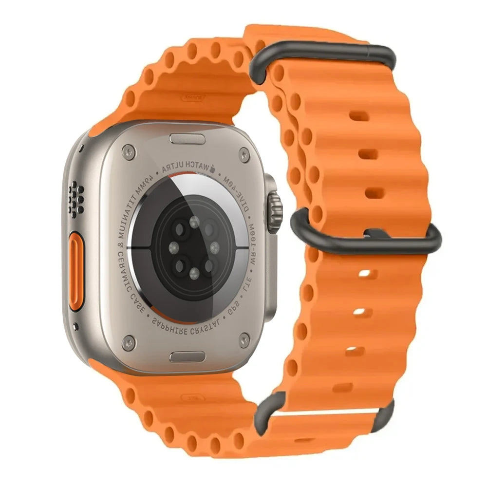Ocean band for Apple Watch Ultra 3 Series 11 10 9 7 8 6 SE 49mm 45mm 46mm 42mm 44mm 40mm 41mm Silicone band correa Apple Watch band