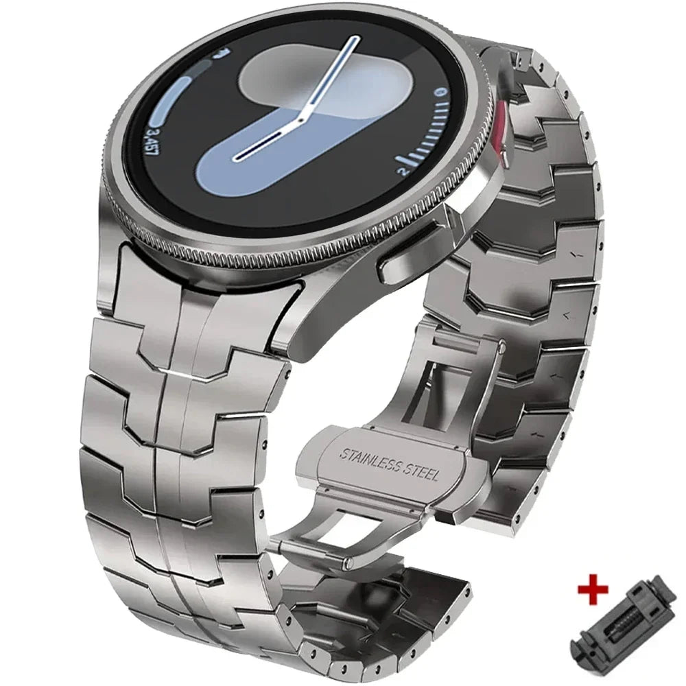 Stainless Steel Strap for Samsung Galaxy Watch 7 6 5 4 40mm 44mm 6 Classic 43mm 47mm No Gaps Metal Band 5Pro 45mm Quick Bracelet