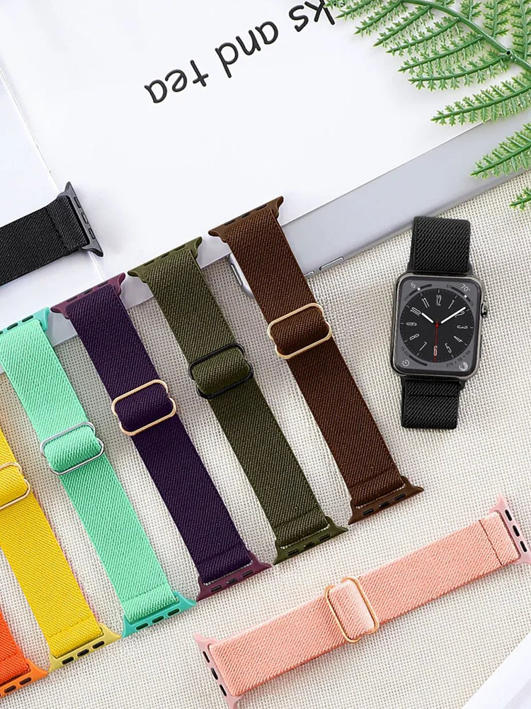 band for Apple Watch band 44mm 40mm 45mm 41mm 46mm Scrunchie Elastic Nylon band Apple Watch Series 3 SE 6 7 8 9 10 Ultra 2 49mm