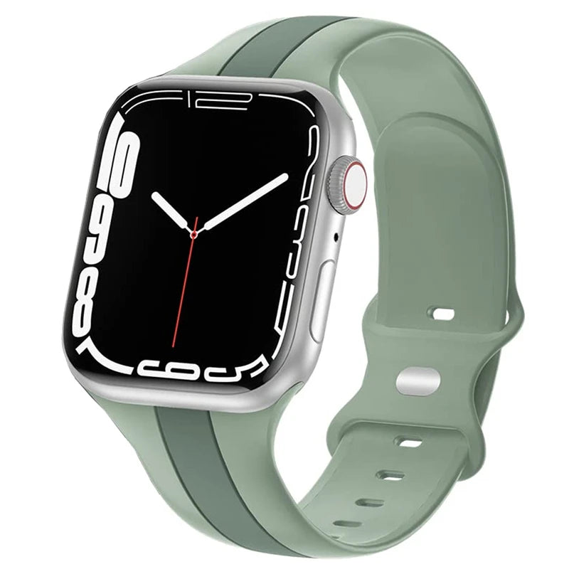 band for Apple Watch band 49mm 44mm 45mm 41mm 40mm 42mm 38mm Silicone Sport band Apple Watch serie 8 7 SE 6 5 4 3 2 1 Ultra 49mm
