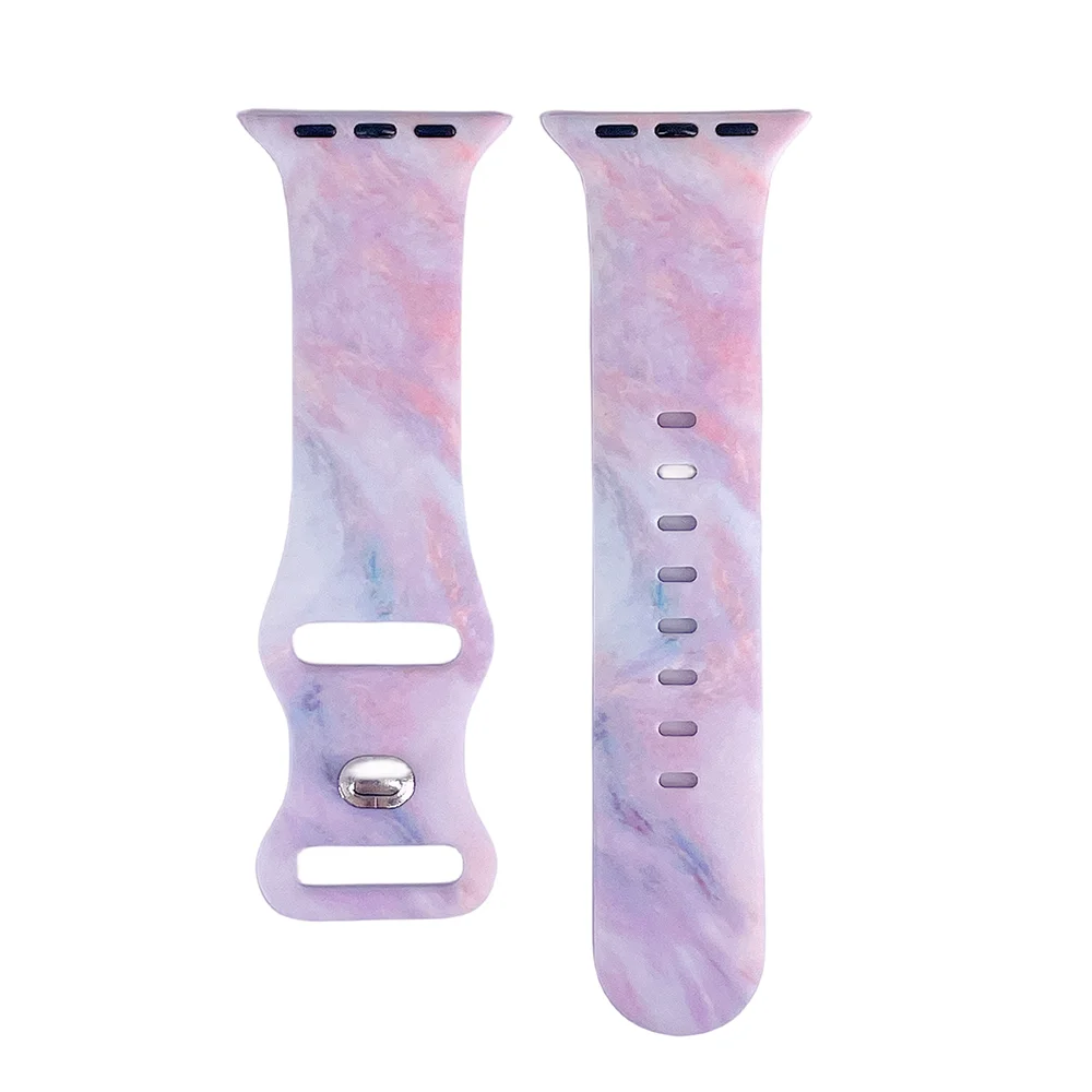 Patterned Silicone band For Apple Watch band Ultra 49mm 45mm 44mm 41mm 40mm For Apple Watch Series 9 8 7 6 5 4 3 2 1 SE Watch bands