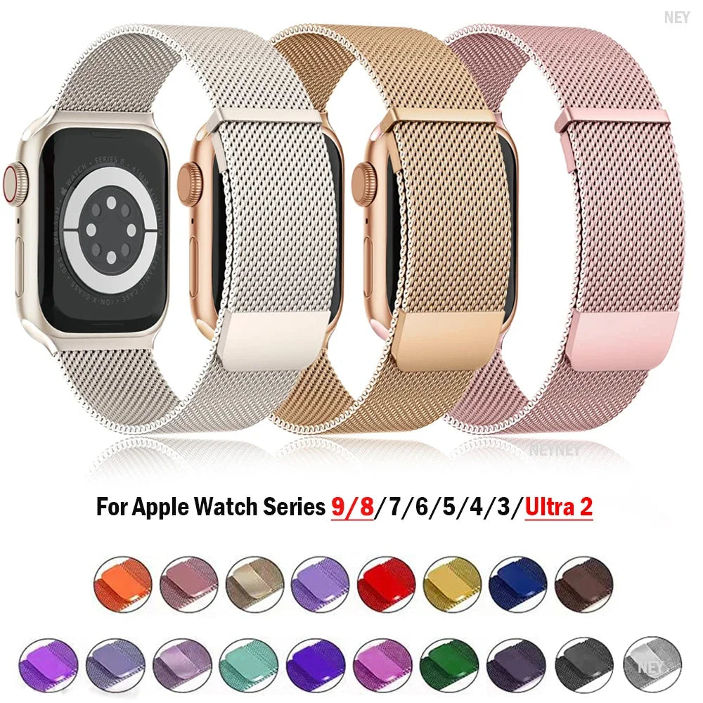 Milanese Loop for Apple Watch band 44mm 40mm Ultra 2 band 49mm 45mm 41mm 42mm 38mm 44mm band Apple Watch Series 8 7 6 SE 5 4 3
