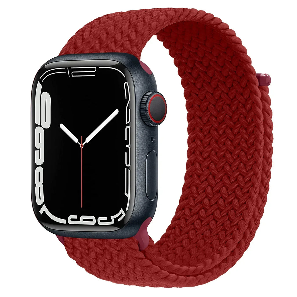 Braided Solo Loop For Apple Watch band 44mm 40mm 45mm 41mm 42mm Ultra 2 49mm correa band Apple Watch Series 9 7 3 5 SE 6 8 band