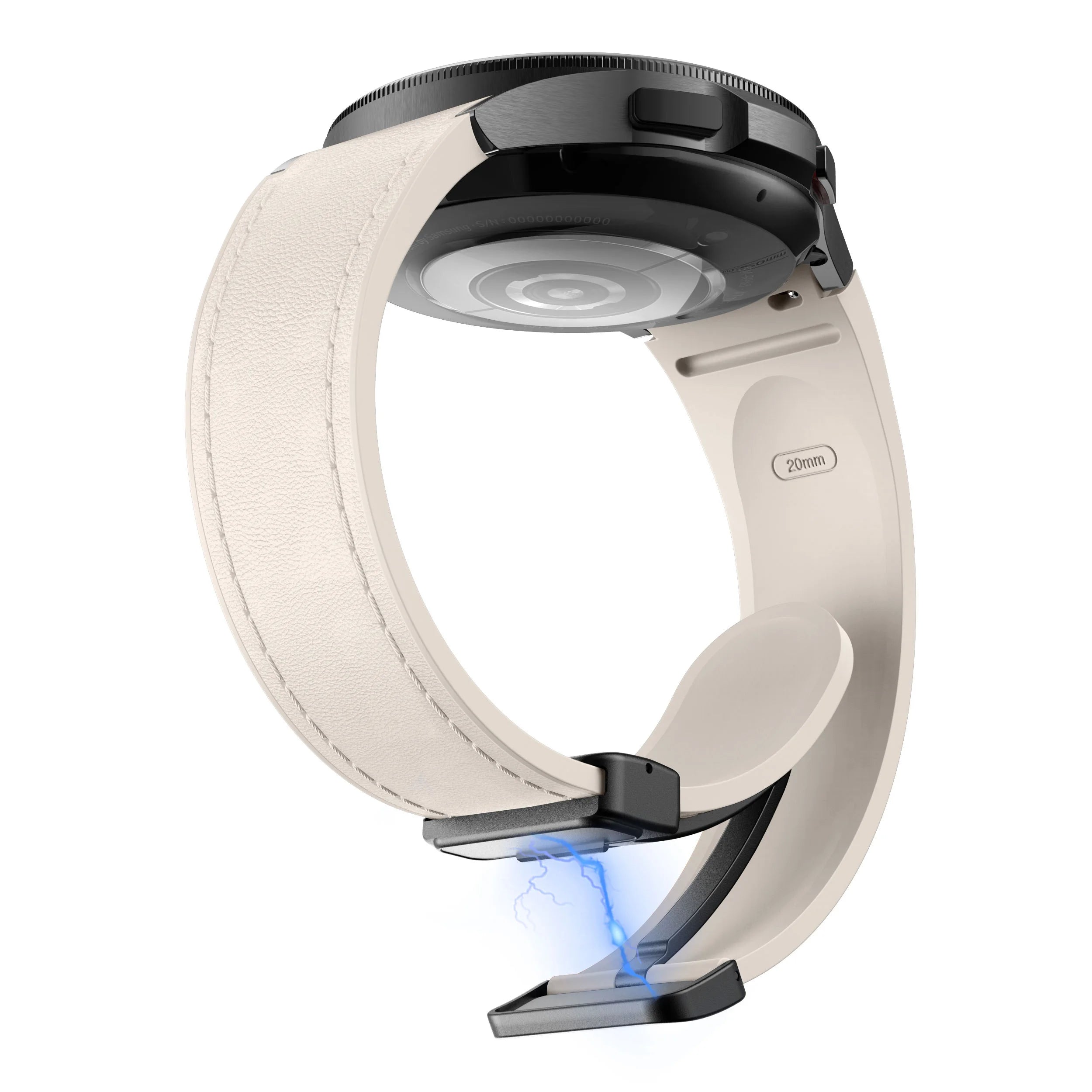 Genuine Leather+silicone Strap for Samsung Galaxy Watch 6 5 7 44mm 40mm 20 Bracelet Galaxy Watch 6 4 Classic 47mm 46mm 43mm 42mm