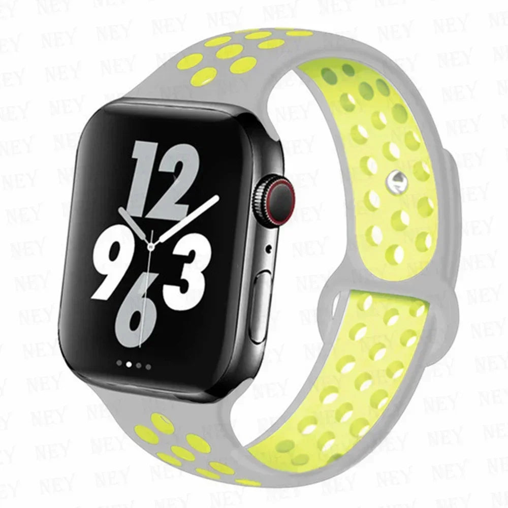 Sport band For Apple Watch band 45mm 49mm 44mm 40mm 41mm 42mm 46mm Silicone band Apple Watch Ultra 2 Series 10 9 8 SE 7 6 5 4 3