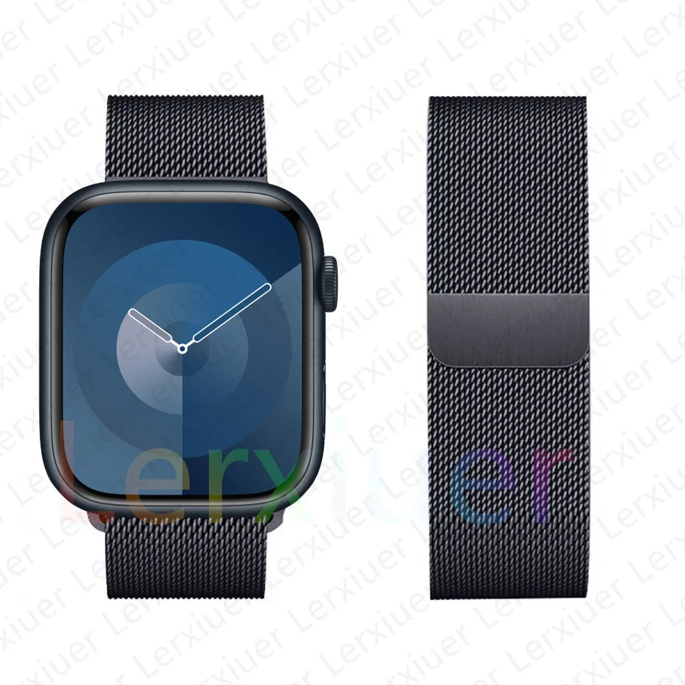 band For Apple Watch band 44mm 40mm 45mm 41mm 42mm 46mm 49mm Milanese Loop metal band Apple Watch Series Ultra 2 10 9 8 SE 7 6 5