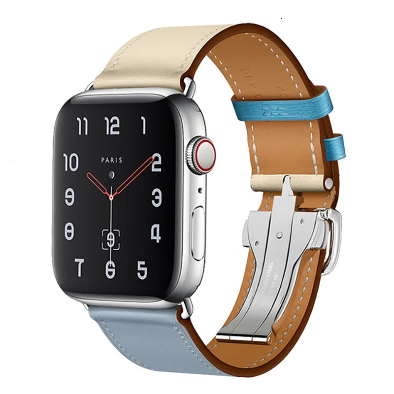 Genuine Leather band For Apple Watch Series 11 10 9 8 SE 3 band 46mm 44mm 41mm 45mm 42mm 38mm band Apple Watch Ultra 3 2 1 49mm