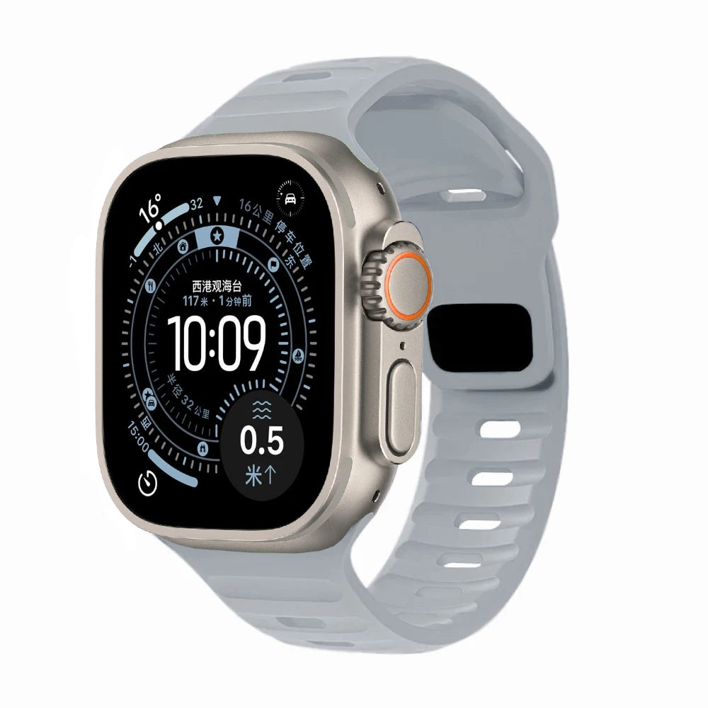 Silicone sport band for Apple Watch 49mm 45mm 44mm 46mm 42mm 40mm 41mm Correa band Apple Watch Series 9 8 7 6 5 SE Ultra 3 2 1